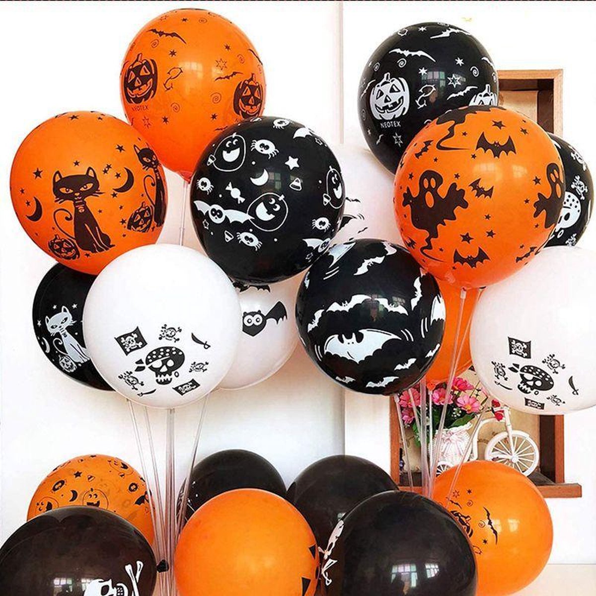 Halloween decoratie | Halloween ballonnen x 100 stuks | 30 cm